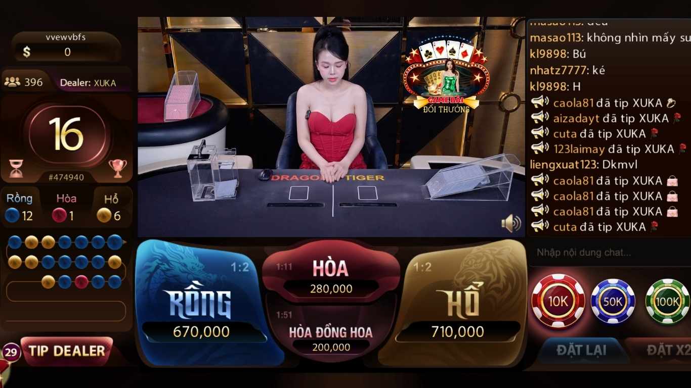 Ưu điểm vượt trội của game bài Rồng Hổ 