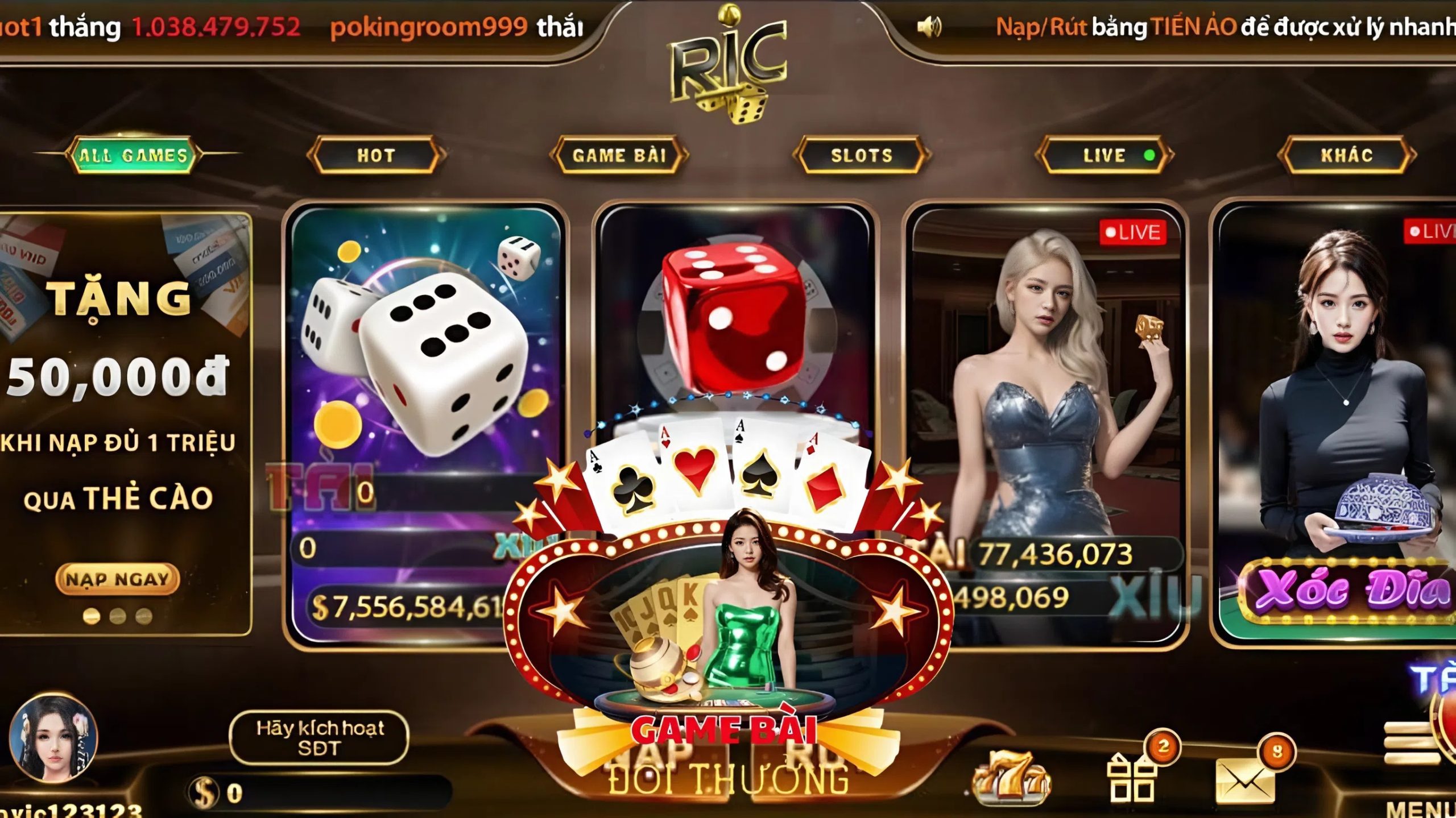 Khám phá hệ thống trò chơi đỉnh cao trên cổng game Ricwin Khám phá hệ thống trò chơi đỉnh cao trên cổng game Ricwin